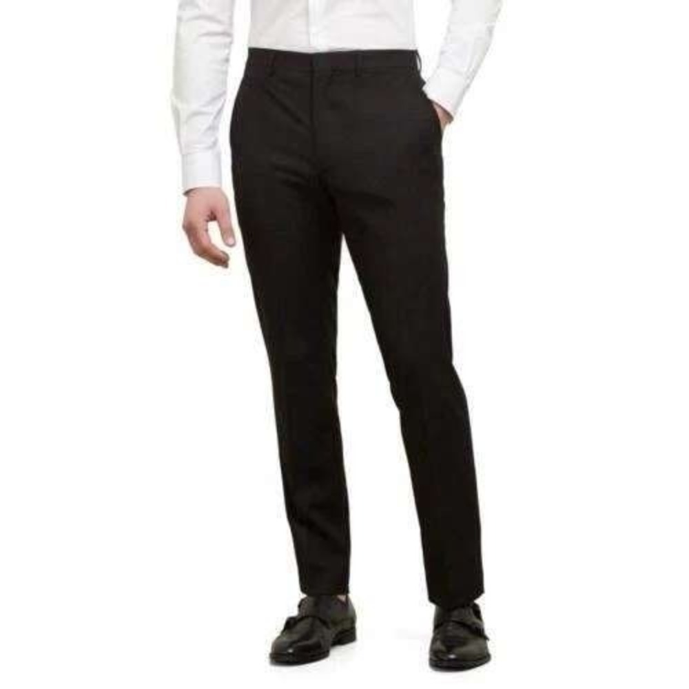 NEW Reaction Kenneth Cole Men's 34W x 30L Black  Modern Fit Dress Pants